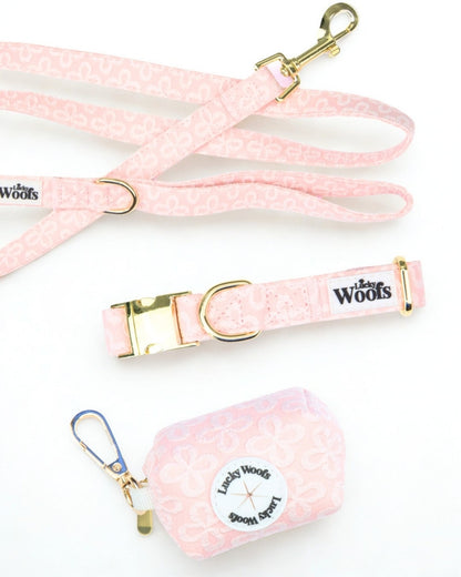 Komplet NA SPREHOD (Povodec + Ovratnica + Torbica) Blush Blossom Premium