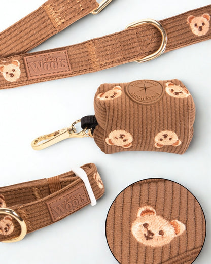 Komplet NA SPREHOD (Povodec + Ovratnica + Torbica) Teddy Bear